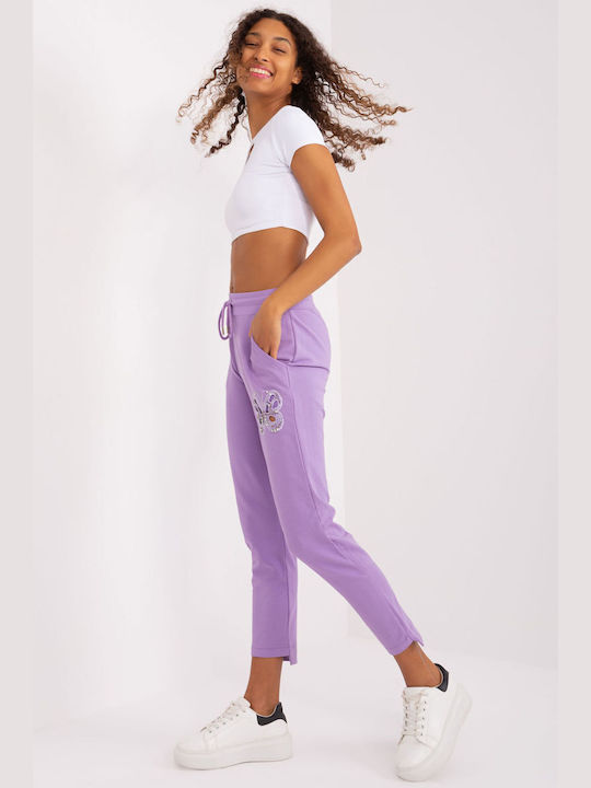 Relevance Damen-Sweatpants-Set Lila