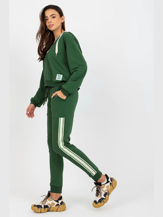 Relevance Damen-Sweatpants-Set Dark Green