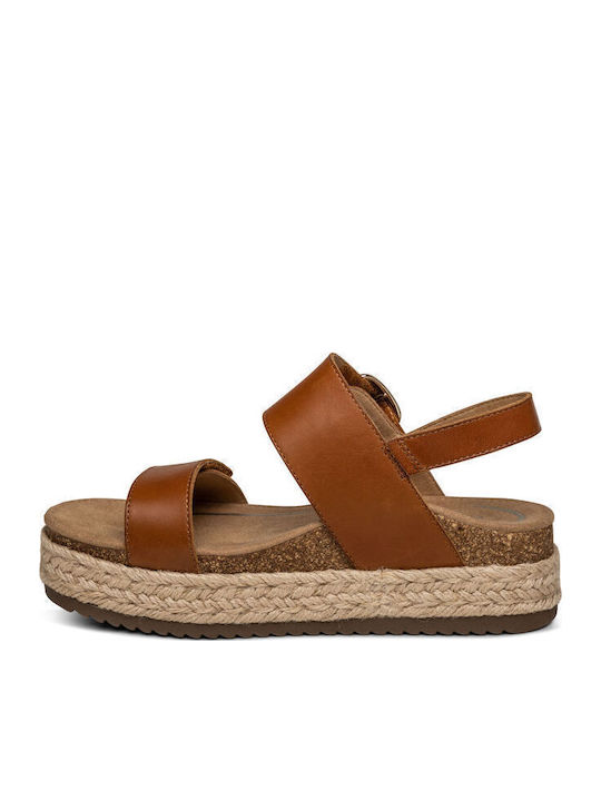 Leder Sandalen Tabac Braun