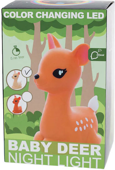 Dhink Nursery Night Light LED Deer Battery Orange