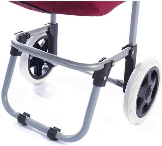 Fabric Shopping Trolley Burgundy