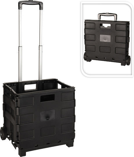 Shopping Trolley Black 38x30x36cm