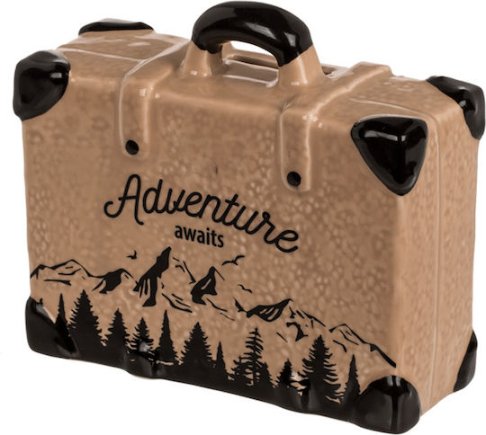 Money Box Ceramic Brown 14.8x6x13cm