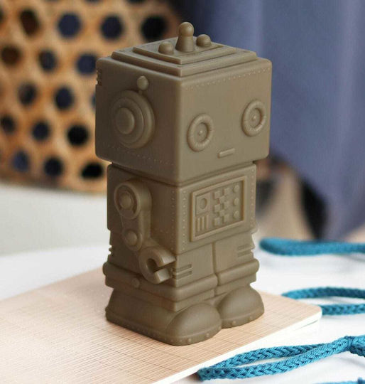 A Little Lovely Company Robot Κουμπαράς Πλαστικός Καφέ 7.8x6.6x15.2cm