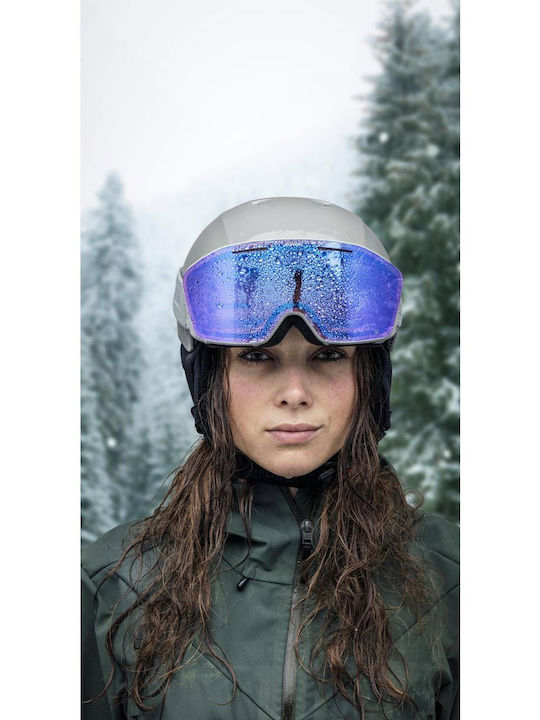 Alpina Q Quattroflex Μάσκα Σκι & Snowboard Ενηλίκων Πολύχρωμη με Φακό Καθρέπτη σε Πορτοκαλί Χρώμα