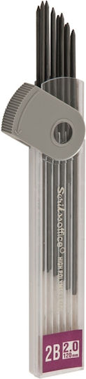 Scrikss 10 Packages x 10 Pencil Leads Thickness 2mm Type 2B