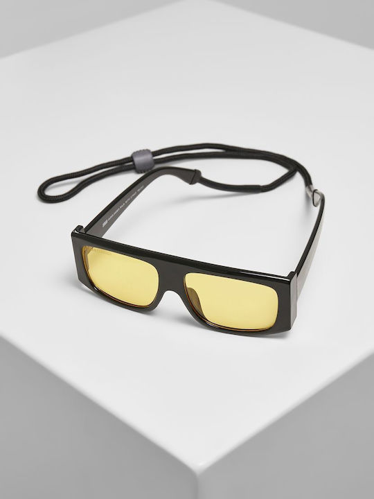 Urban Classics Raja Sunglasses with Black Plastic Frame and Yellow Lens TB4300-02581