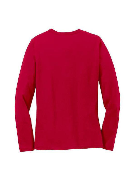 Takeposition Women's Blouse Long Sleeve Red