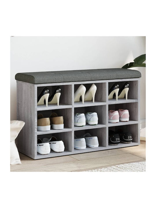 Hallway Furniture with Shoe Rack and Bench Sonoma Gray 82x32x50cm