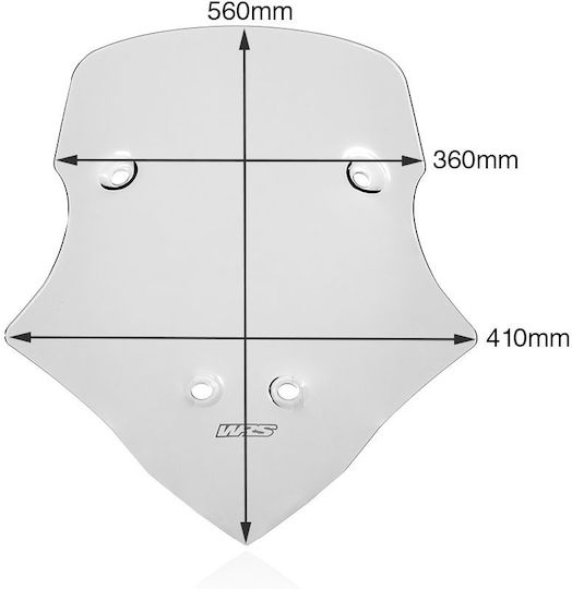 WRS Transparentes Visier Motorrad für Ducati Multistrada DU016T
