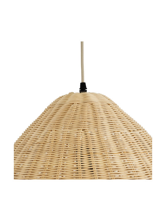 GloboStar Aquatic Pendant Light Beige Boho Grid with Socket E27 60x60cm