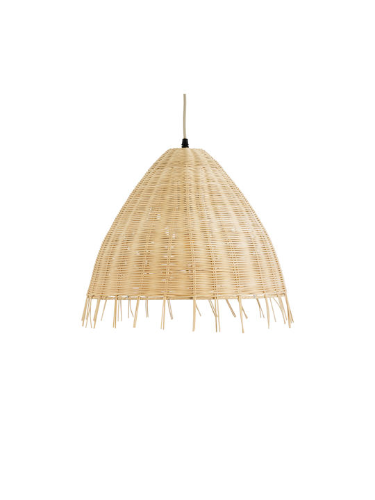 GloboStar Aquatic Pendant Light Beige Boho Grid with Socket E27 40x36cm