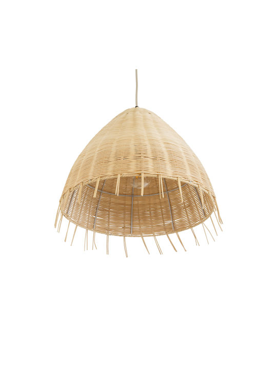 GloboStar Aquatic Pendant Light Beige Boho Grid with Socket E27 40x36cm