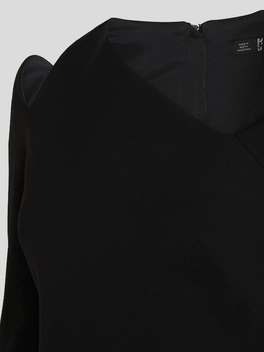 Karl Lagerfeld Midi Φόρεμα Μαύρο