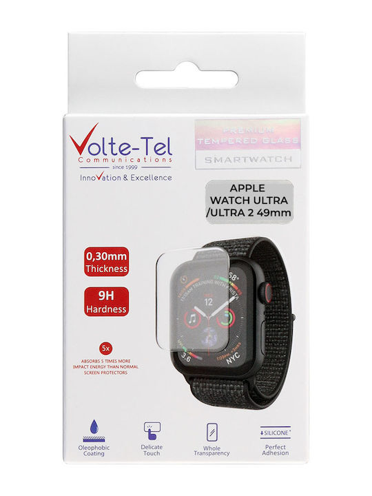 Volte-Tel 0.30MM Tempered Glass for the Apple Watch Ultra 49mm 1pcs Black