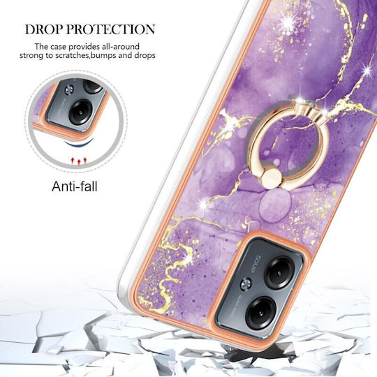 Electroplating Back Cover Σιλικόνης Μωβ (Moto G14)