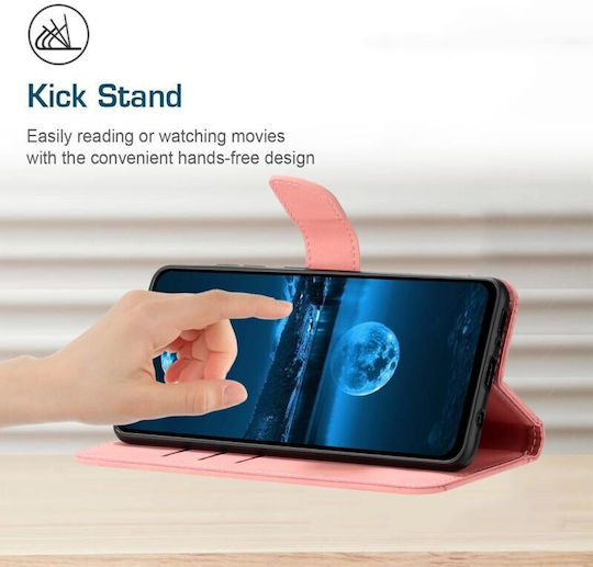 Stitching Embossed Wallet Pink (Moto G14)