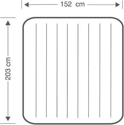 Intex Φουσκωτό Στρώμα Ύπνου Υπέρδιπλο 203x183x25εκ.