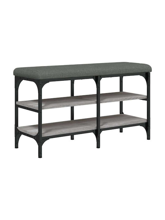 Entry Furniture with Shoe Rack & Bench Sonoma Gray 82x32x47cm