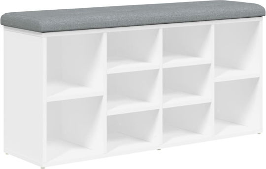 Mobilier de Intrare cu Dulap pentru Pantofi & Bancă Alb 102x32x50cm Mobilier de Intrare cu Dulap pentru Pantofi & Bancă Alb 102x32x50cm
