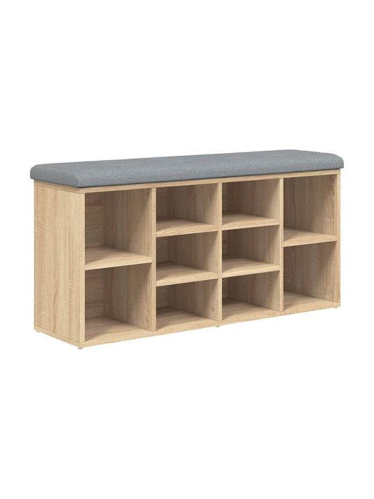 Entry Furniture with Shoe Rack & Bench Sonoma Oak 102x32x50cm