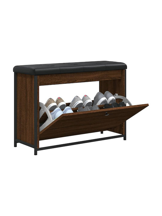 Entry Furniture with Shoe Rack & Bench Brown Oak 82x32x56cm