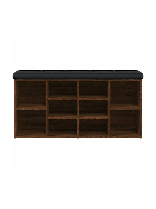 Mobilier de Intrare cu Dulap pentru Pantofi & Bancă Brown Oak 102x32x50cm