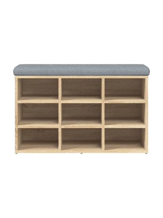 Entry Furniture with Shoe Rack & Bench Sonoma Oak 82x32x50cm