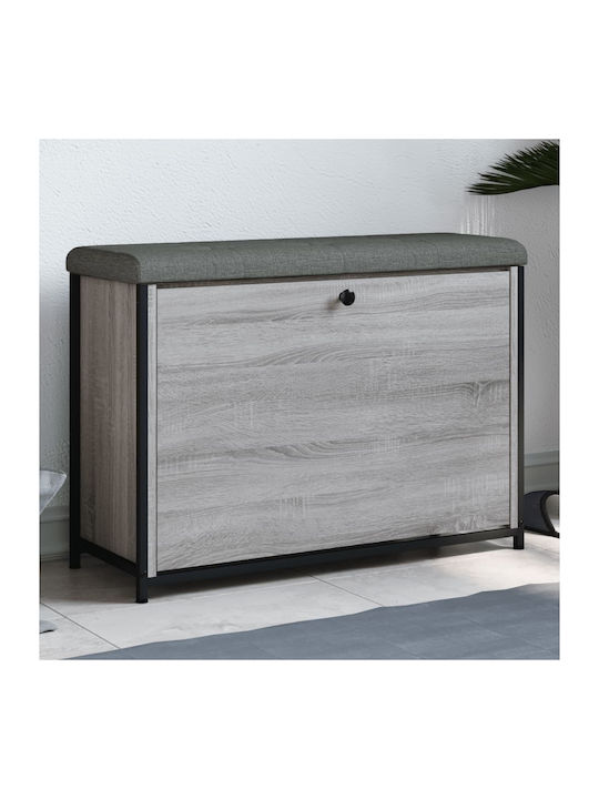 Entry Furniture with Shoe Rack & Bench Sonoma Gray 82x32x56cm