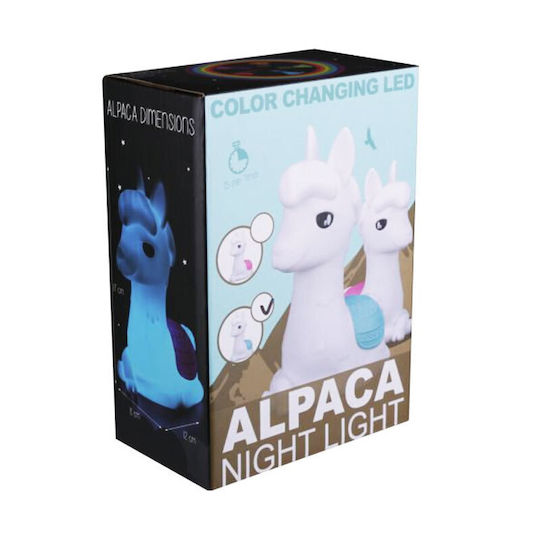 Dhink Lumini LED Lampă decorativă pentru copii Alpaca Gri Gri 7x12x7.6εκ.