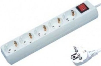 Power Strip with Switch White