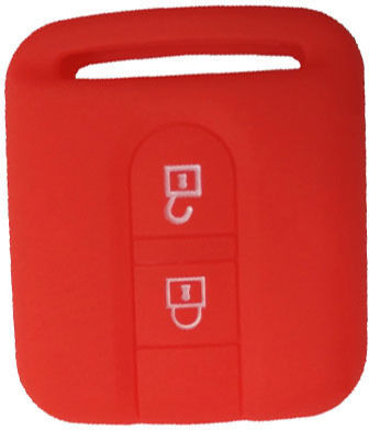 Car Key Cover Case 2 Buttons made of with 2 Buttons for Nissan in Blue Color