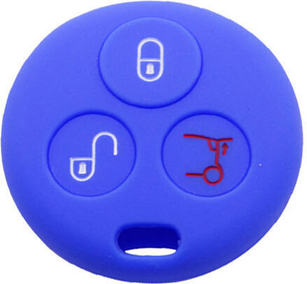 Car Key Cover Case 3 Buttons made of with 3 Buttons for Smart in Red Color