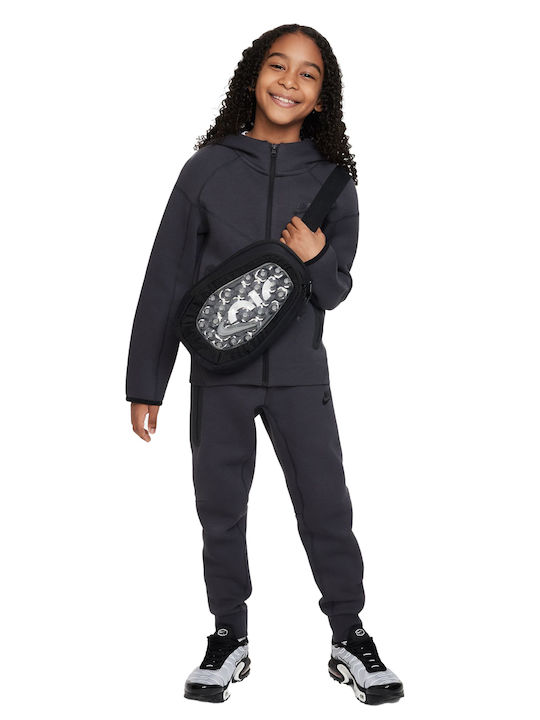 Αθλητική Παιδική Ζακέτα Fleece με Κουκούλα Anthracite / Black Sportswear Tech