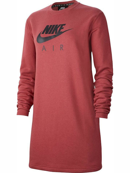 Air Midi Αθλητικό Φόρεμα Μακρυμάνικο Cedar