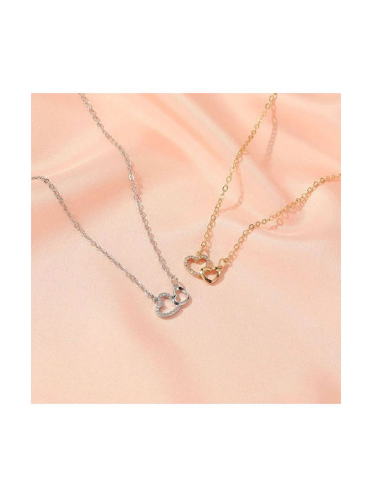 Amor Amor Halskette mit Design Herz aus Silber mit Zirkonia