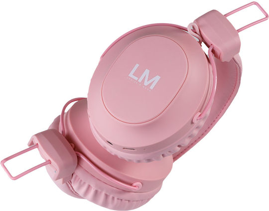 PowerLocus Louise&Mann 5 Безжични / Жични Over Ear Слушалки с 25 часа Работа Розови