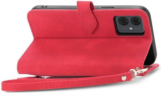 Embossed Flower Wallet Κόκκινο (Moto G14)