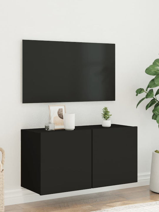 TV-Ständer Black Μ80xΠ30xΥ41cm