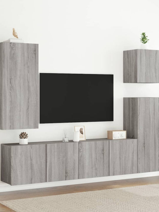 TV-Ständer Grey Sonoma Μ80xΠ30xΥ41cm