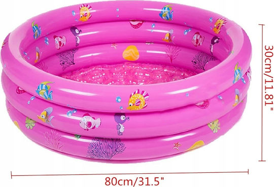 INTIME Παιδική Πισίνα PVC Φουσκωτή Pink