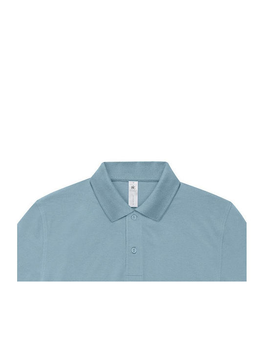 B&C Men's Short Sleeve Promotional T-Shirt Amalfi Blue