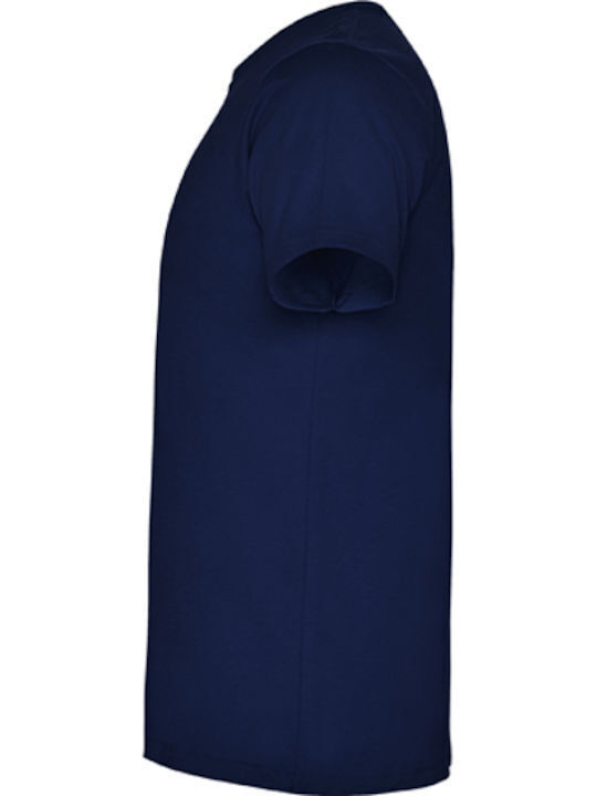 Roly Ανδρικό Διαφημιστικό T-shirt Κοντομάνικο σε Navy Μπλε Χρώμα