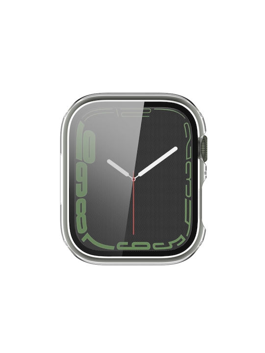 Plastic Case in Transparent color for Apple Watch Series 9 / 8 / 7 41mm.