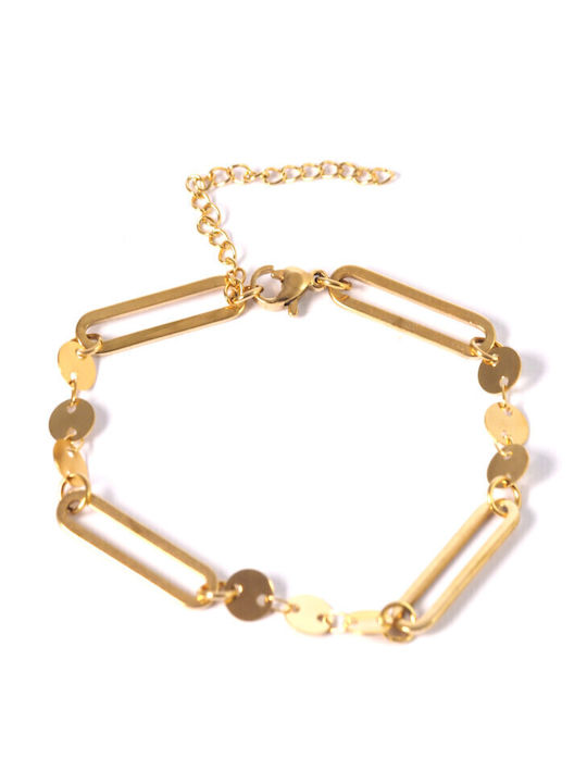 Bracelet Chain made of Steel Gold Plated