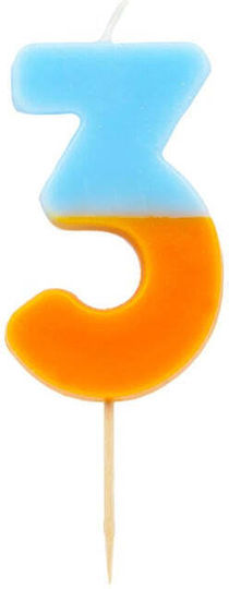 Talking Tables Geburtstagskerze Nummer "1" Bunt BDAY-CANDLE-ORG-1