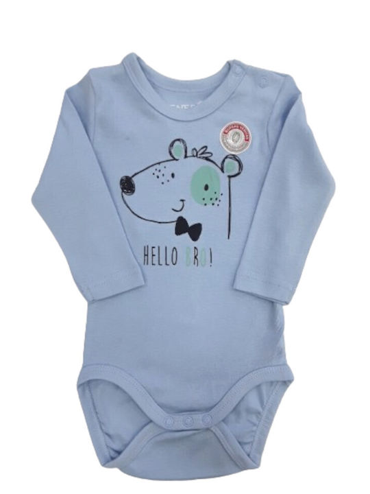 Venere Baby Bodysuit Set Long-Sleeved Light Blue