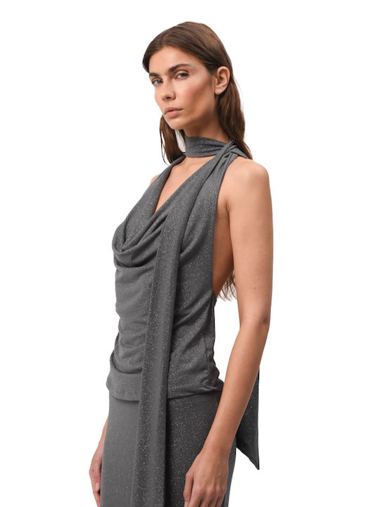 SunsetGo! Women's Blouse Sleeveless Gray