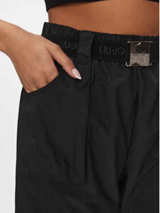 Liu Jo Damen Stoff Hose in Normaler Passform Black.