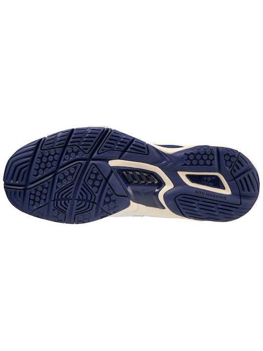 Mizuno Bărbați Pantofi sport Handbal White / Blue Ribbon / Mp Gold